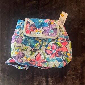 Vera Bradley Blue and Pink Floral Backpack
